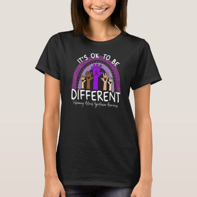 Lungenarterielle Hypertonie Awareness Lila R T-Shirt (Vorderseite)