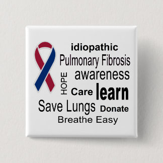 Lungenfibrosen-Bewusstseins-Knopf Button