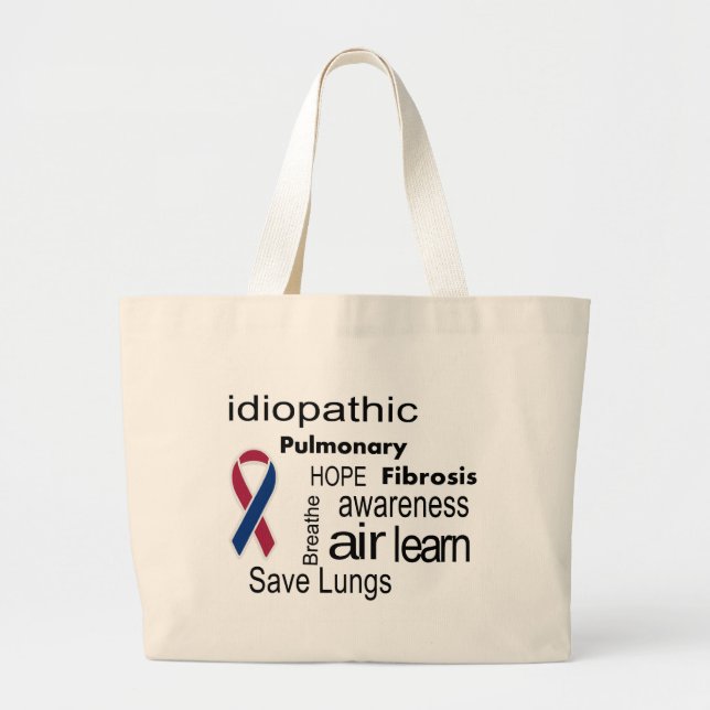 Lungenfibrosen-Bewusstseins-Taschen-Tasche Jumbo Stoffbeutel (Vorne)
