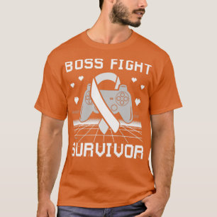 Lungenkrebs-Bewusstsein Boss Fight Survivor Gamer T-Shirt