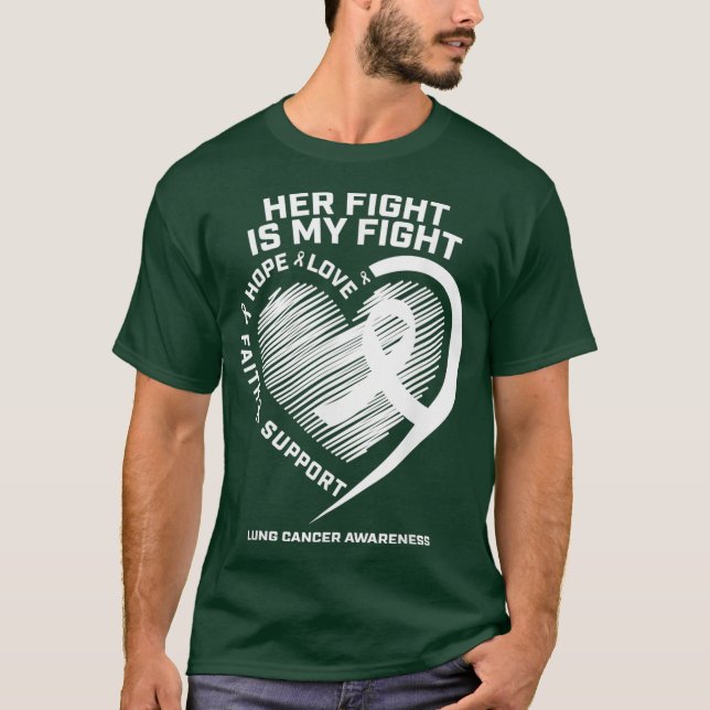 Lungenkrebs Bewusstsein gibt Oma Frauen Männer T-Shirt (Vorderseite)