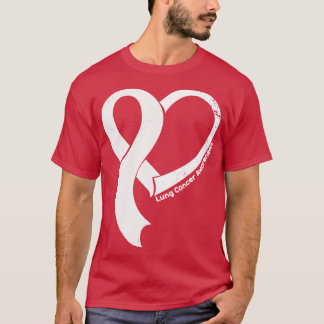 Lungenkrebs-Bewusstsein Hoffnung Liebe Herz-Band g T-Shirt