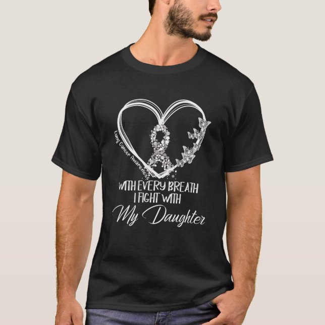 Lungenkrebs-Bewusstsein jedes Atems, das ich mit m T-Shirt (Vorderseite)