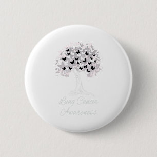 Lungenkrebs-Bewusstsein Krieger Tree Hope Geschenk Button