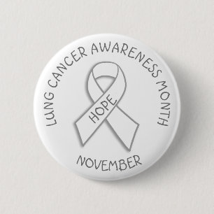 Lungenkrebs-Bewusstsein MOnth November Schaltfläch Button