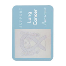 Lungenkrebs Bewusstsein Ribbon Angel Custom Magnet