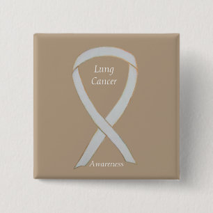 Lungenkrebs-Bewusstsein Ribbon Custom Art Button