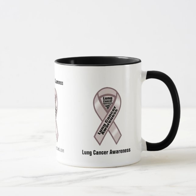 Lungenkrebs-Bewusstsein Tasse (Rechts)