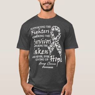 Lungenkrebs-Bewusstsein Unterstützt Die Kämpfer Hi T-Shirt