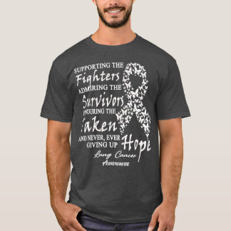 Lungenkrebs-Bewusstsein zur Unterstützung des Hint T-Shirt
