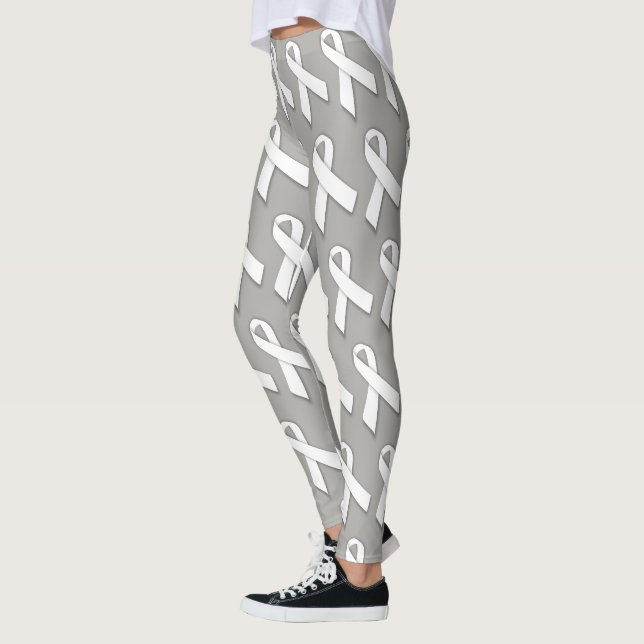 Lungenkrebs-Bewusstseins-Leggings Leggings (Links)