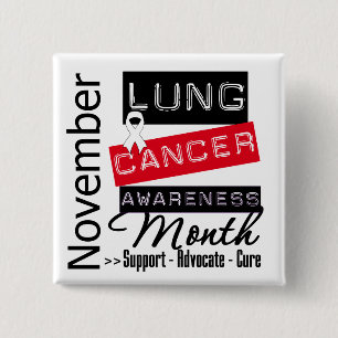 Lungenkrebs-Bewusstseins-Monat Button