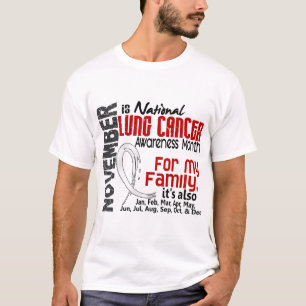Lungenkrebs-Bewusstseins-Monat für meine Familie T-Shirt