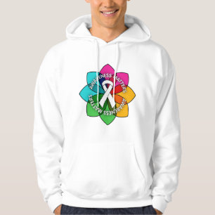 Lungenkrebs-Bewusstseinsangelegenheiten Blüten Hoodie