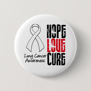 Lungenkrebs-Krebs-Hoffnungs-Liebe-Heilungs-Band Button