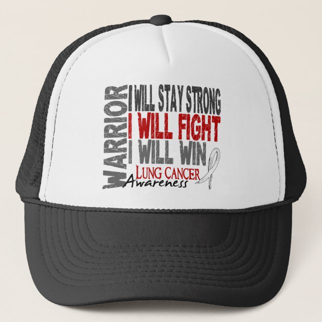 Lungenkrebs-Krieger Truckerkappe (Vorderseite)