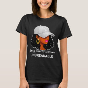Lungenkrebs Kriegerin Unzerbrechliche Schwarze Fra T-Shirt