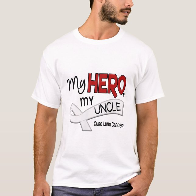 Lungenkrebs MEIN HELD MEIN ONKEL 42 T-Shirt (Vorderseite)