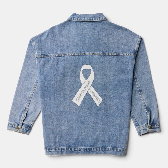 Lungenkrebs-Sensibilisierungskampagne Jeansjacke (Rückseite)