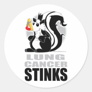 Lungenkrebs-Stinks Runder Aufkleber