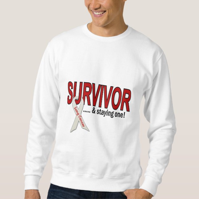 Lungenkrebs-Überlebender Sweatshirt (Vorderseite)