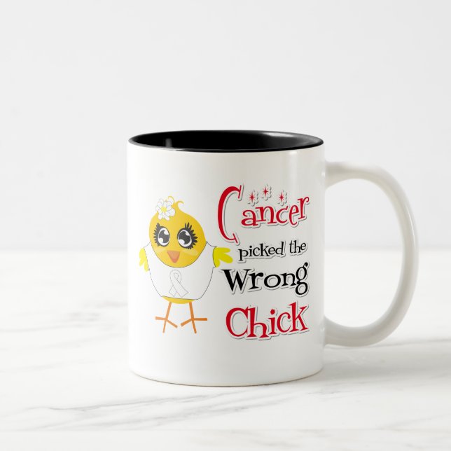 Lungenkrebs wählte das falsche Küken aus Zweifarbige Tasse (Rechts)