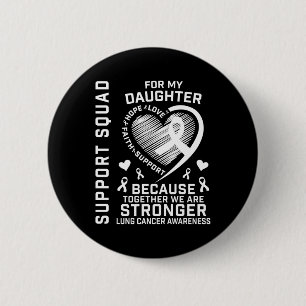 Lungenkrebsbewusstsein Shirts Daughter Ribbon Fami Button