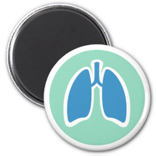 Lungenlogos für Lungenpulmonologen rund Magnet