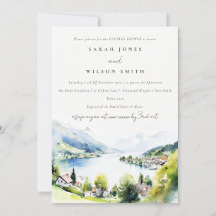 Lungern Schweiz Aquarell Paare Dusche Einladung
