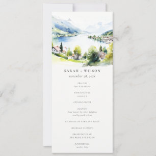 Lungern Schweiz Landschaft Hochzeitsprogramm Einladung