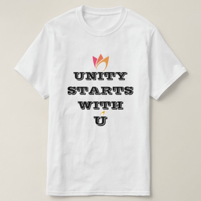 L'UNITÉ COMMENCE AVEC VOUS t-shirt de groupe perso (Design devant)