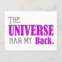 L'Univers A Mon Dos, Carte Flash D'Affirmation Quo