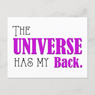 L'Univers A Mon Dos, Carte Flash D'Affirmation Quo