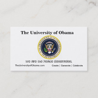 L'université du carte de visite d'Obama