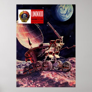Lunokhod, UdSSR, 1973 — Vintages Sowjetposter Poster