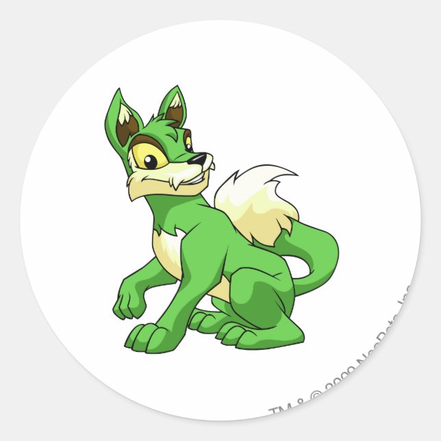 Lupe Green Runder Aufkleber (Vorderseite)