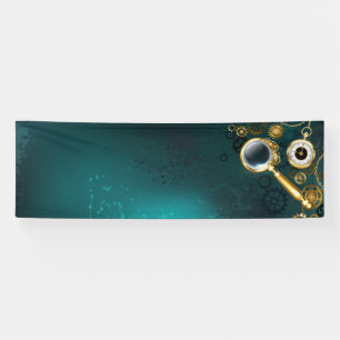 Lupe im Steampunk-Stil Banner