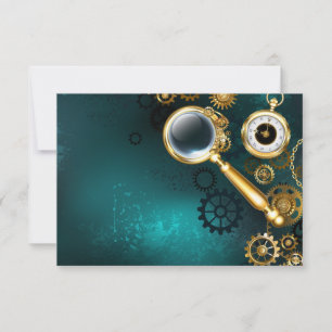 Lupe im Steampunk-Stil Save The Date