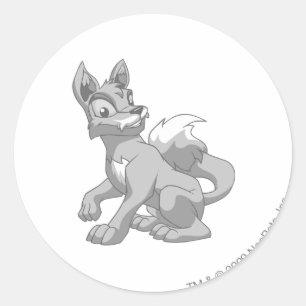 Lupe Silver Runder Aufkleber