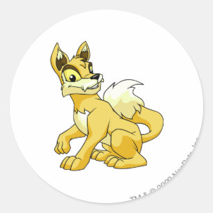 Lupe Yellow Runder Aufkleber