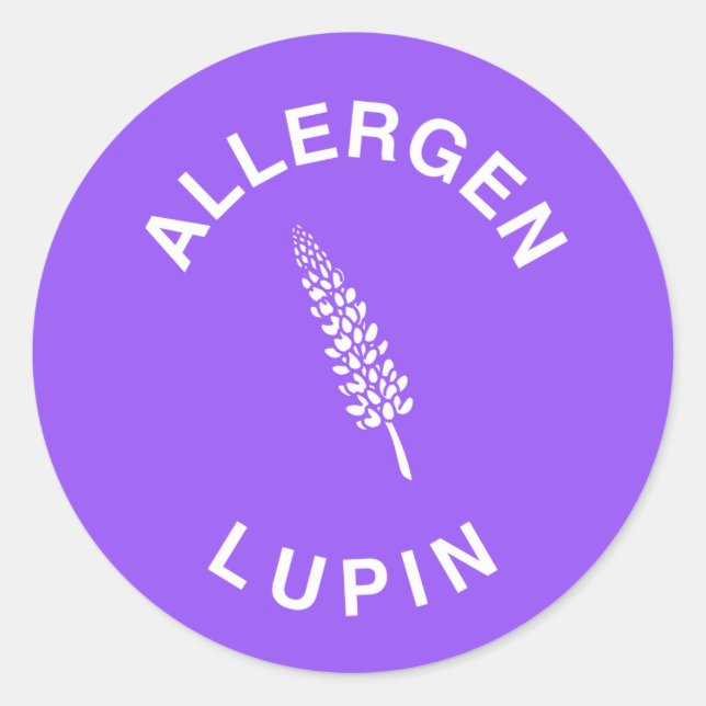 Lupin Allergen Warning Runder Aufkleber (Vorderseite)