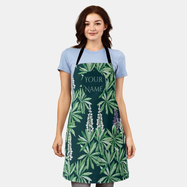 Lupin-Blume Schürze (Getragen)
