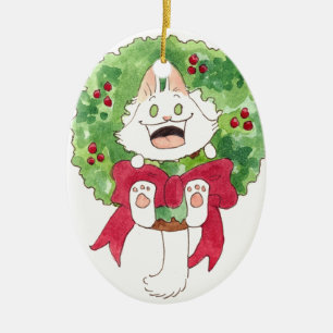 Lupin-Wreath-Ornament Keramikornament