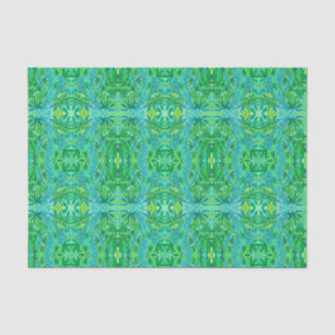 Lupine Blume Bohemisch Arabesque Muster Green Ti Seidenpapier