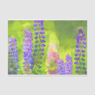 Lupine Malerei Original Wildblume Kunst Seidenpapier