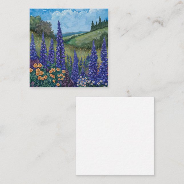 Lupine Meadow of Lavender Mitteilungskarte (Vorne/Hinten)
