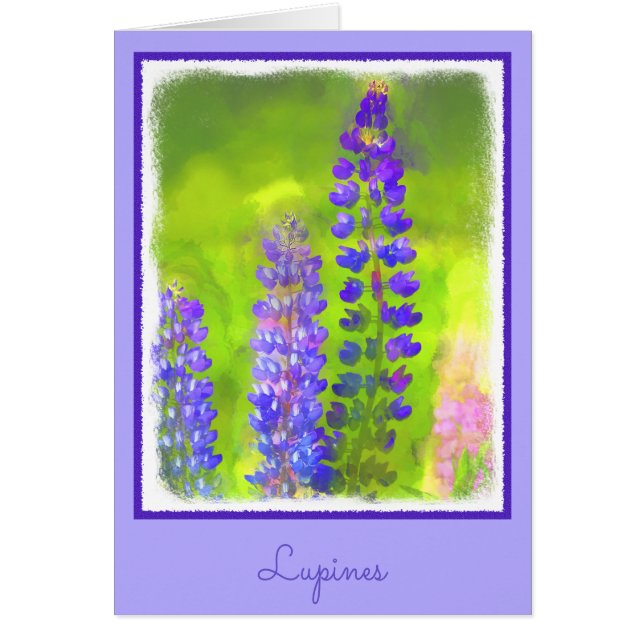 Lupine Painting - Originelle Blume Kunst (Vorne)