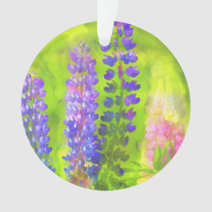 Lupine Painting - Originelle Blume Kunst Ornament