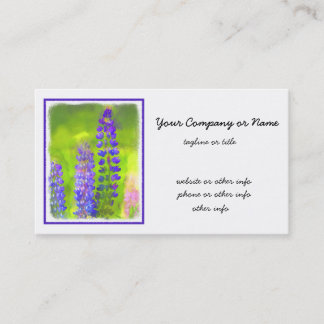 Lupine Painting - Originelle Blume Kunst Visitenkarte