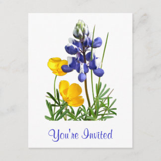 Lupine Poppies Einladung